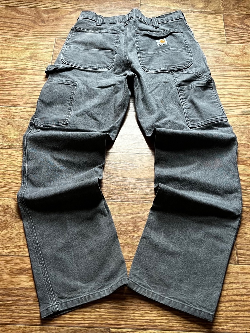 y2k workwear Carhartt gray relaxed fit cargo pants second hand